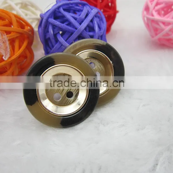Sedex Audited Factory 2 Pillar Zamac Polyester Button, Vacuum Plating Polyester Button photo-4