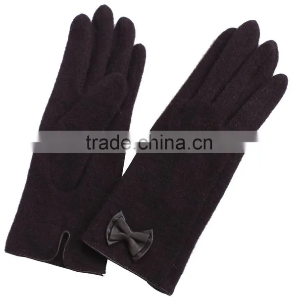 Bow Tie Women Wool Glove photo-5