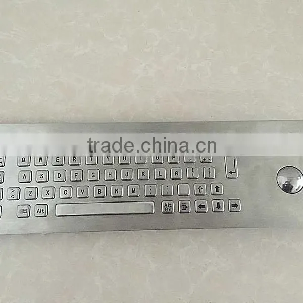 High Quality USB Ps/2 IP65 Metal Keyboard With Optical Trackball photo-4