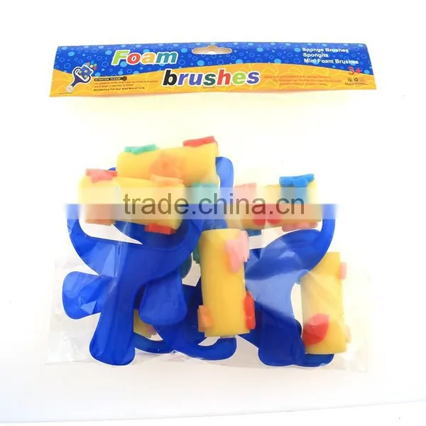 6 Shapes Plastic Handle Foam Sponge Soft Paint Rollers photo-3