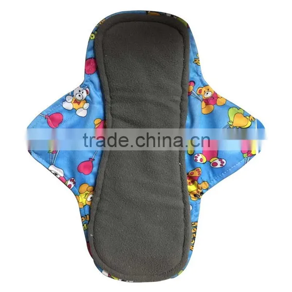 Washable Reusable Heathy Natural Charcoal Bamboo Women Using Sanitary Pads photo-2