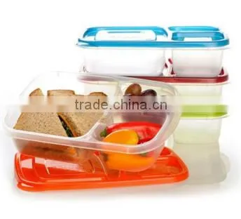 2016 Hot Selling China Taizhou Factory New 3 Compartment Bento PP Lunch Box for Kids photo-4