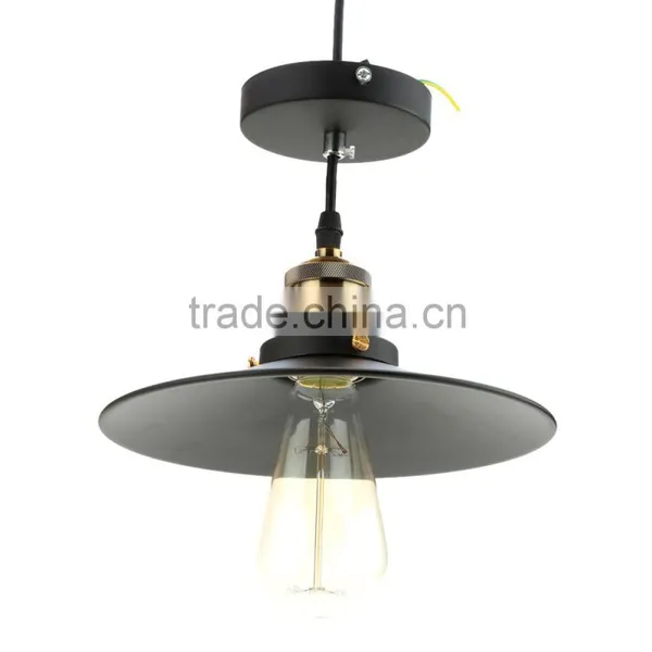 LIADA Retro Vintage E27 Lamp Base With 1.2m Wire Stainless Steel Pendant Light Countryside Lamp for Living Hall Ceiling photo-2