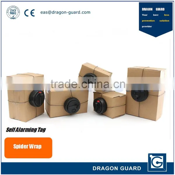 EAS System RF/AM Reusable Self Alarm Spider Tag, Retail Security Carton Guard EAS Anti-Theft Carton Spider Wrap