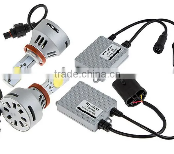 LED Headlight Kit - H11 LED Headlight Bulbs Conversion Kit With Built In Fan photo-3