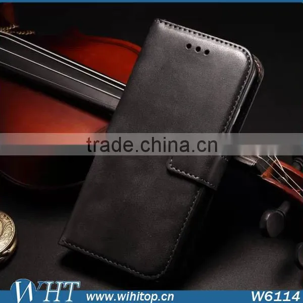 Retro Leather Sublimation Case for IPhone 6 Plus, Wallet Flip Case for IPhone 6 Wholesale photo-2