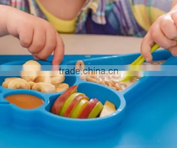 BPA Free Wholesale Non-slip Silicone Baby Placemat Plate photo-3