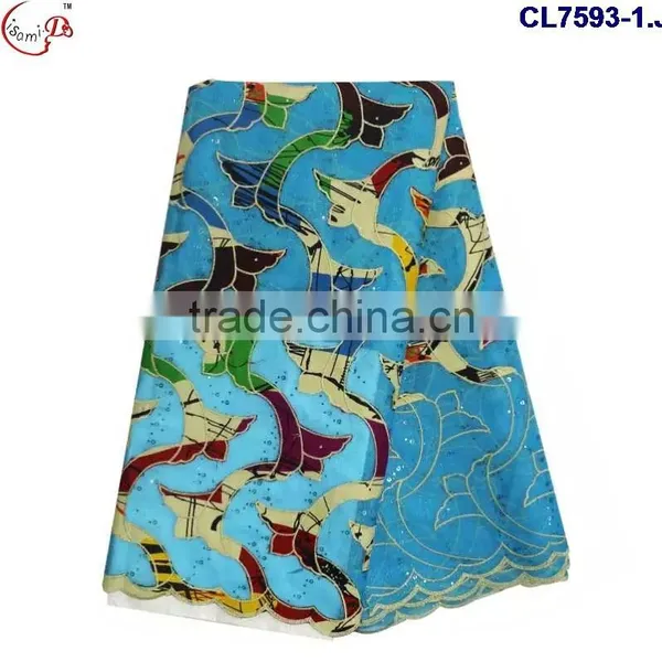 CL7593 Hot Sell Good Quality Soft and Comfortable Wax Lace Fabric for Women