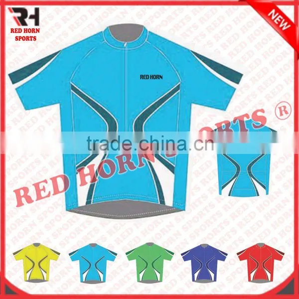 Customized Mens Half Sleeves Recing Jersey, Custom Logos Ans Design Are Accepted photo-4