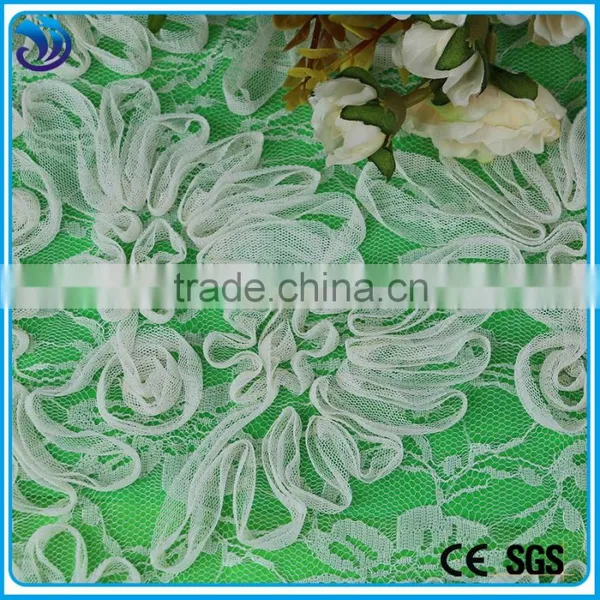 Lace Embroidery With Polyester Net Mesh Ribbon Embroidery Fabric photo-3