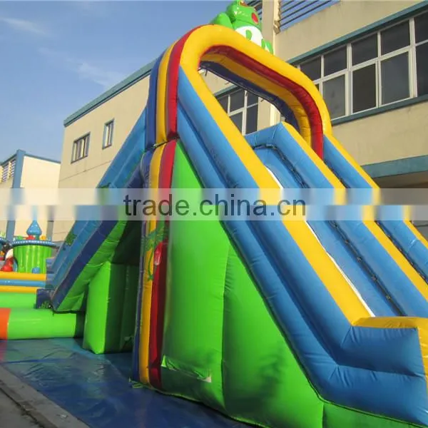 Lanqu Water Double Lane Frog Inflatable Slide for Lake photo-4