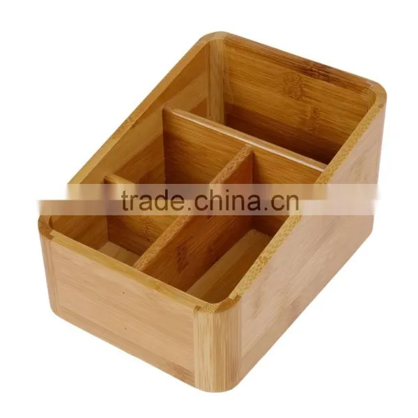 Carbonized Desk Organizer Stationery Box/ Desk Storage Box photo-2