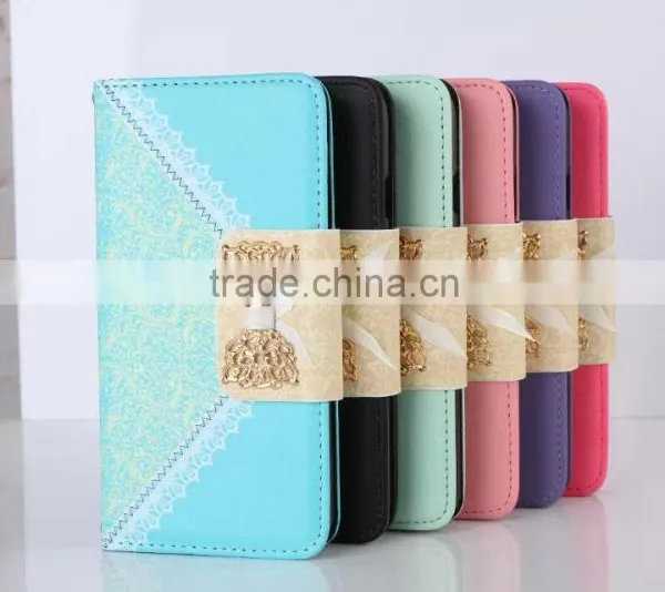Nice Design Lace Bowknot Wallet Leather Cases For IPhone 5 photo-4