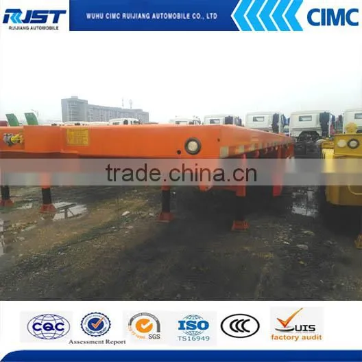 Hot Sale CIMC Brand Three Axle Flat-Bed Trailer For Sale photo-2