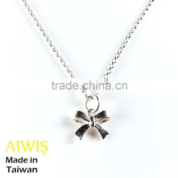 New Trend Creative Manual 925 Sterling Silver Bow Necklice Jewelry photo-5