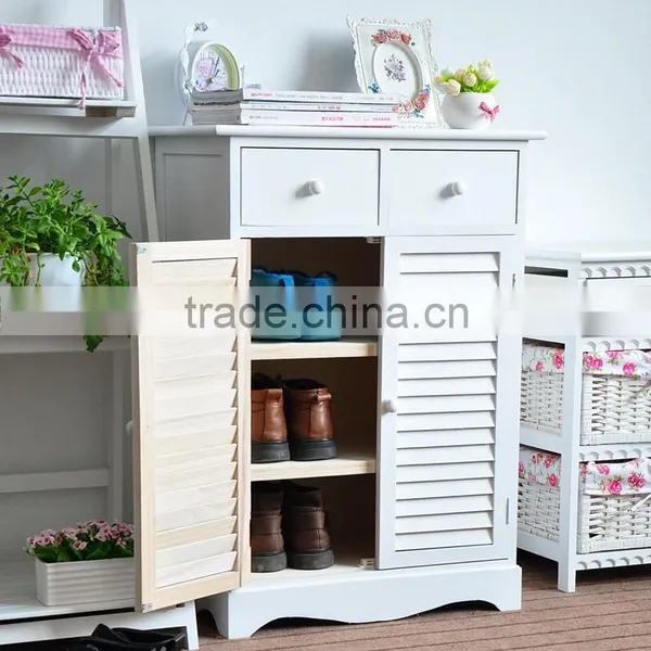 Living Room Solid Wood Shutter Shoes Collect Racks ,storage Cabinet photo-5