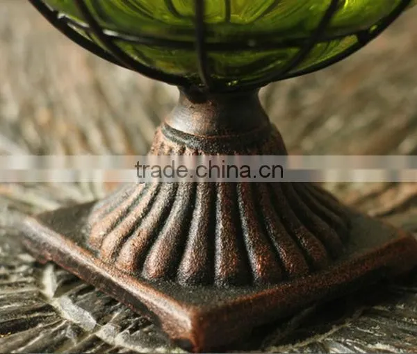 Metal Base Plate Glass Flower Vase photo-6