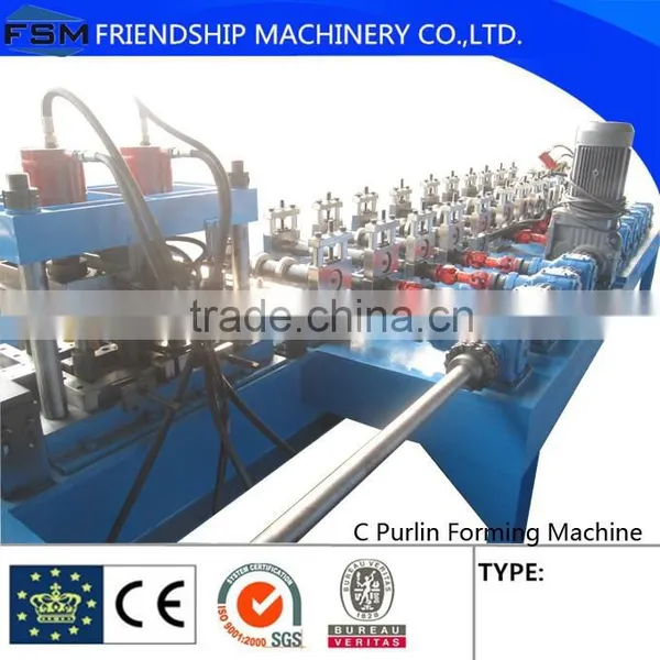 Metal C Purlin Roll Forming Machine Gearbox Drive photo-2