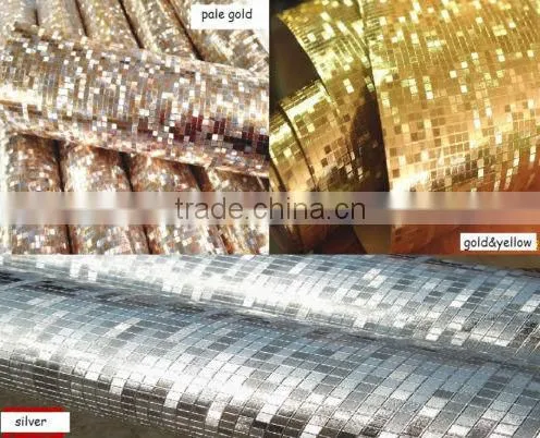 Luxury Metallic Design Wallpaper in Sliver /Gloden Leaf Manufacture China