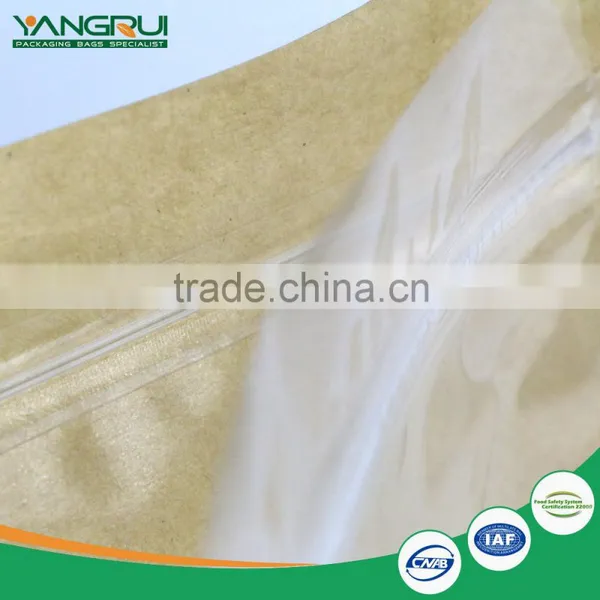 Three Side Sealing Kraft Paper Zipper Bags photo-5