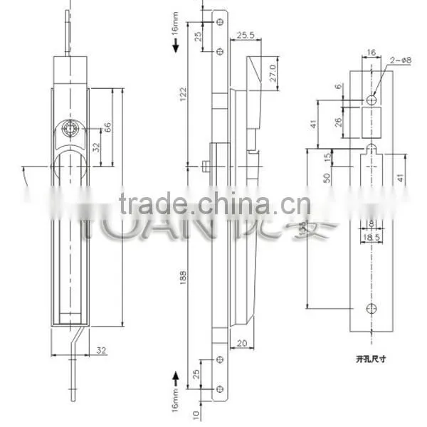 the Rod Control Lock for Fire Cabinet Lock,box Lock photo-2