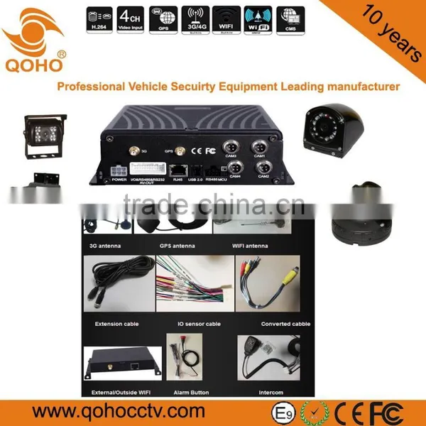 Vehicle HDD Mobile DVR With 4D1 2CIF 4HD1 G-sensor GPS 3G 4G photo-3