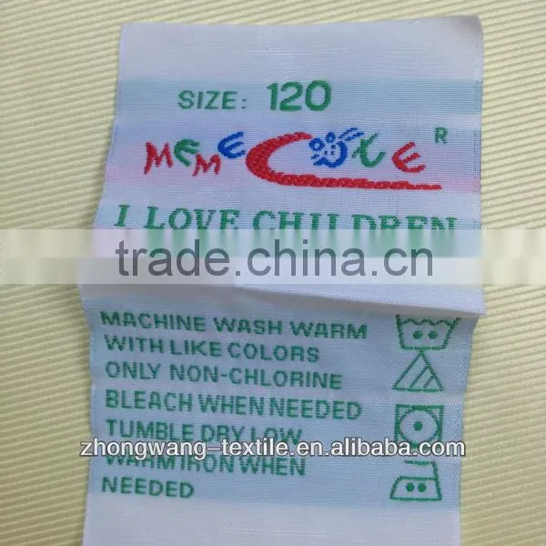China Wholesale Cheap Polyester Woven Care Label