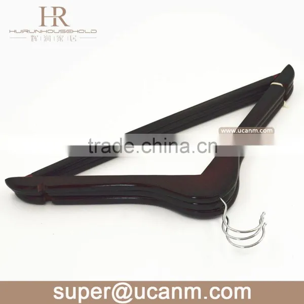 HRW-3013M Cheep Wood Suit Hanger With Plastic Tube Wood Bar photo-3