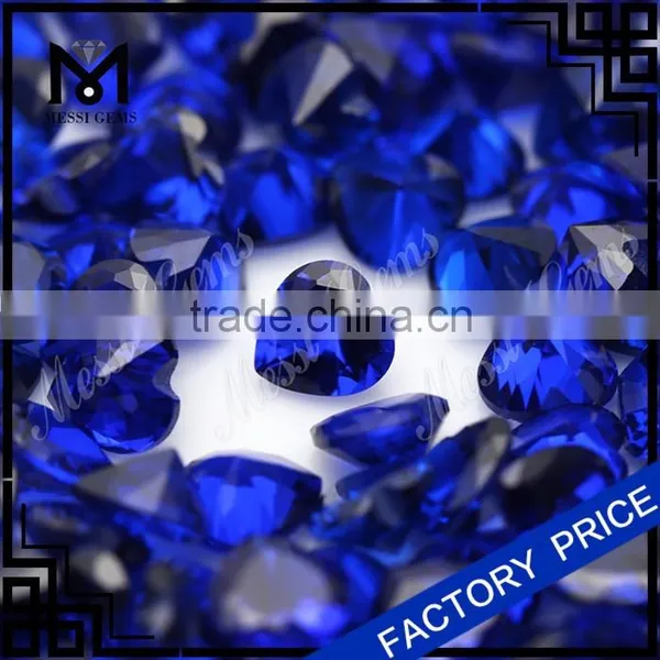 Wholesale Heart Cut Blue Sapphire Synthetic 112# Blue Spinel photo-3