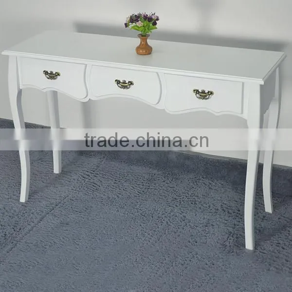 Hot selling French style Wood White console table With Drawers