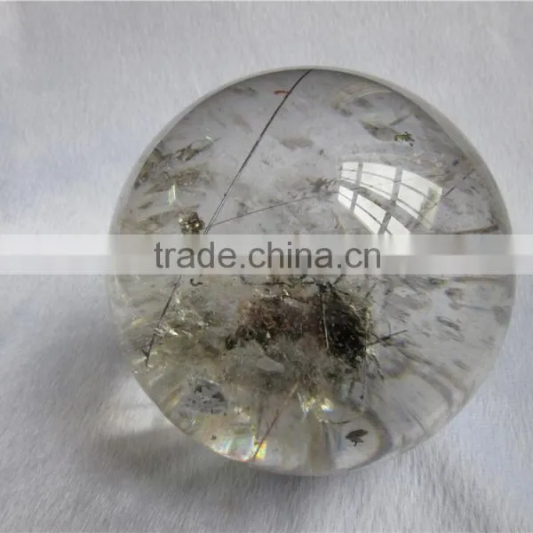 2015 Factory Direct Customed Wholesale Natural Black Rutilated Quartz Crystal Ball photo-4