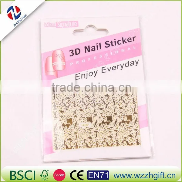 3d Nail Stickers Beauty Gold Design Brand Nail Art Charms Manicure Bronzing Decals Decorations Tools photo-2