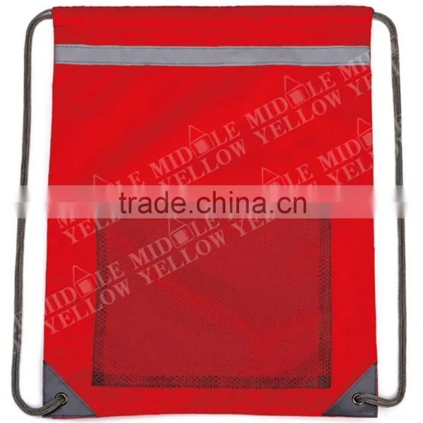 2016 Factory Wholesale Cheap Promotional Nylon Sport Mesh Drawstring Backpack Bag photo-4
