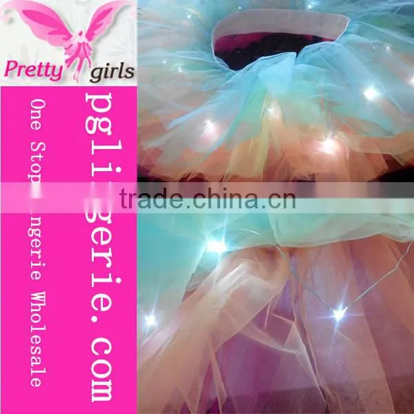 Rainbow Tutu Skirt Colorful Skirt Professional Ballet Led Tutu Skirt Dance Led Light Up Tutu Skirts photo-2