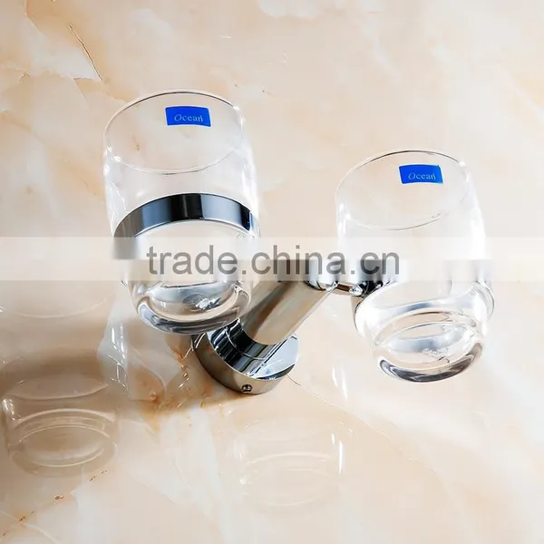 Bathroom Accessory With Copper Double Cup Tumbler Holder for Hotel Family Use. photo-6