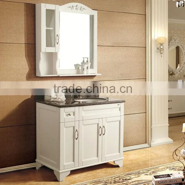 WTS-842Y 72 Inch Transitional Double Sink Vanity Set With Yellow Marble Top in White Finished photo-4