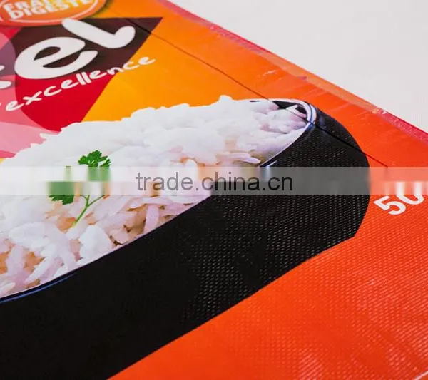 Rice Packing Bag With Colorful Bopp Laminated pp Woven Rice Bag 25kg/pp Sack photo-2