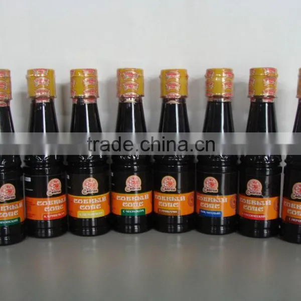 Light Soy Sauce 200ml in Bottle and Pure Soy Sauce in Plastic Drum, Chilli Sauce 200ml in Bottle