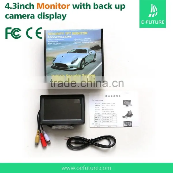 Vehicle Rear View Car Security System With 4.3 Inch Monitor and Black Camera photo-5