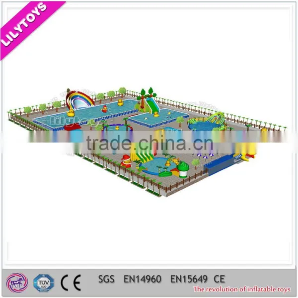 Professional Design Commercial Outdoor Large Frame Pool Park, Water Play Equipment, Inflatable Mobile Park photo-4