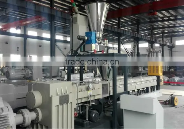 Transparent White Plastic Filler Masterbatch pp pe Calcium Carbonate Granules Twin Screw Extruder photo-3