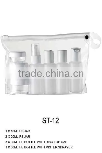 7 Pcs Travel Set Lightweight Personal Skin Care Empty Designer Plastic Lotion Bottles photo-2