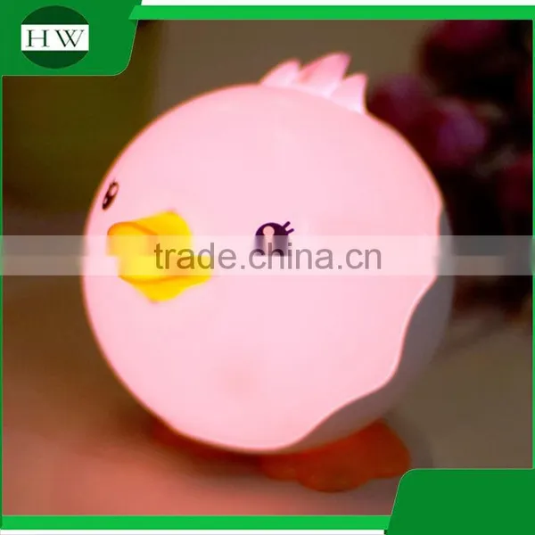 Children Plastic Cartoon Mini Duck Shape Usb Charge Led Night Lamp Light photo-4