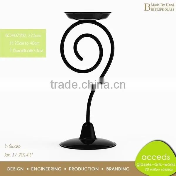 Promotion Mouth Blown Gifts Glass Candlestick photo-3