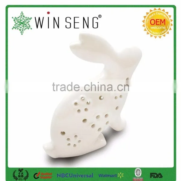 Porcelain Rabbit for Garden Decoration With Hollowed Out Shape photo-2