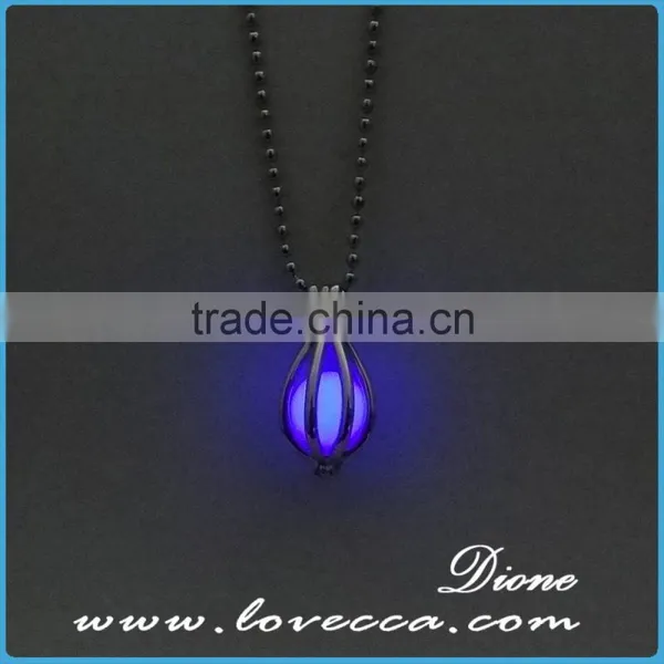 New Arrival Water Drop Glow in the Dark Luminous Necklace Locket Pendant Wholesale photo-6