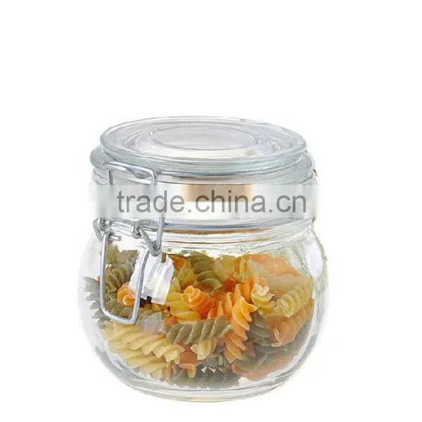Damp Proof Glass Cookie Jar With Clip Top photo-4