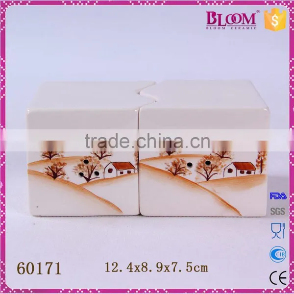 Personalized Ceramic Rectangle Salt and Pepper Shaker photo-2