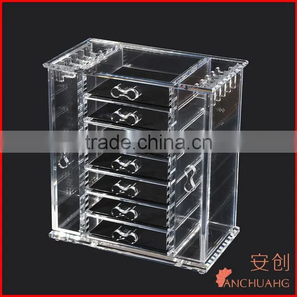 Deluxe 7-drawer Clear Acrylic Jewelry Organizer Necklace Keeper photo-2