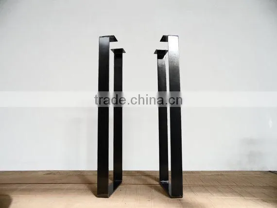 40 Inch Iron Black Matt Coated Flat Steel Bar Table Leg photo-2